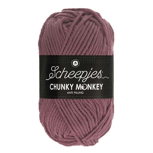 [CHU500#1067] Scheepjeswol "Chunky Monkey", 5x100g, 100% Acryl, naald 5.0, kleur 1067 Rosewood