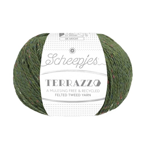 [TER250#710] Scheepjeswol "Terrazzo", 50g, 70% wol/30% viscose/gerecycleerd, naald 4.0, kleur 710 Pera