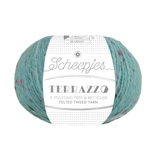 [TER250#738] Scheepjeswol "Terrazzo", 50g, 70% wol/30% viscose/gerecycleerd, naald 4.0, kleur 738 Lago