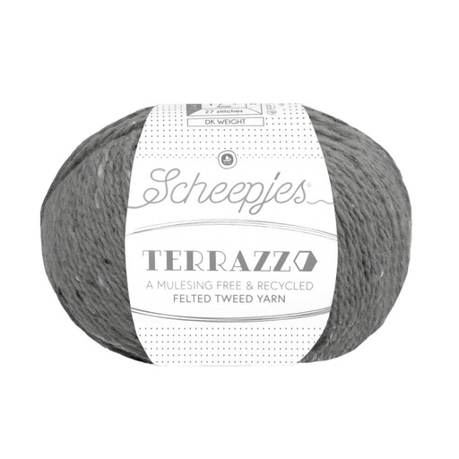 [TER250#741] Scheepjeswol "Terrazzo", 50g, 70% wol/30% viscose/gerecycleerd, naald 4.0, kleur 741 Cenere