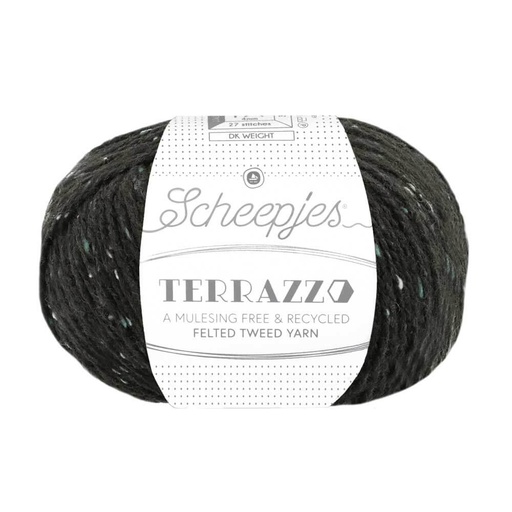 [TER250#743] Scheepjeswol "Terrazzo", 5x50g, 70% wol/30% viscose/gerecycleerd, naald 4.0, kleur 743 Ardesia