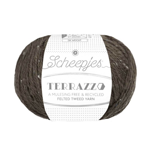 [TER250#747] Scheepjeswol "Terrazzo", 50g, 70% wol/30% viscose/gerecycleerd, naald 4.0, kleur 747 Tortora
