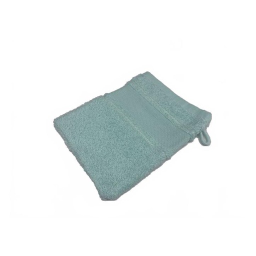 [B12270WH#05] Gant de toilette Softline galon aida 23x15cm, mint