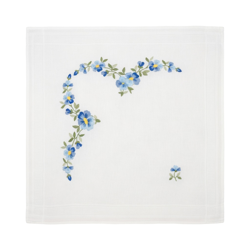 [BE80#11458] Napje voorbedrukt dessin, 80x80 cm, met garen, steelsteek