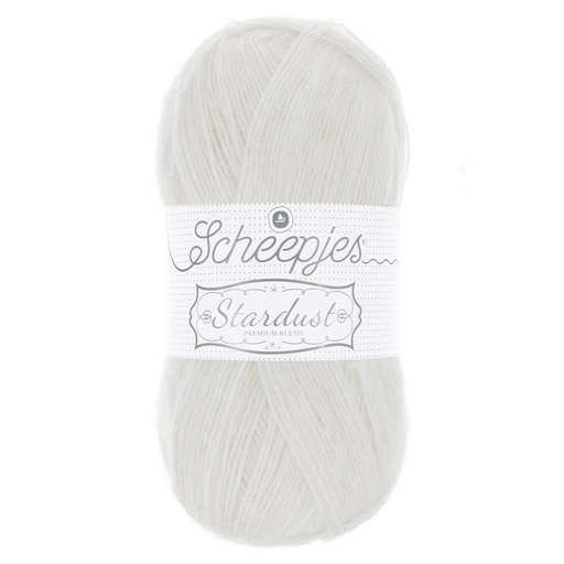 [STAR500#652] Scheepjes Stardust (11% mohair, 11% wol, 75% acryl, 3% metallic polyester) Wit, N°652