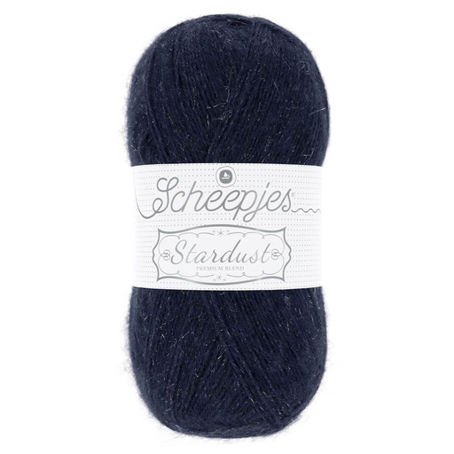 [STAR500#656] Scheepjes Stardust (11% mohair, 11% wol, 75% acryl, 3% metallic polyester) Donkerblauw, N° 656
