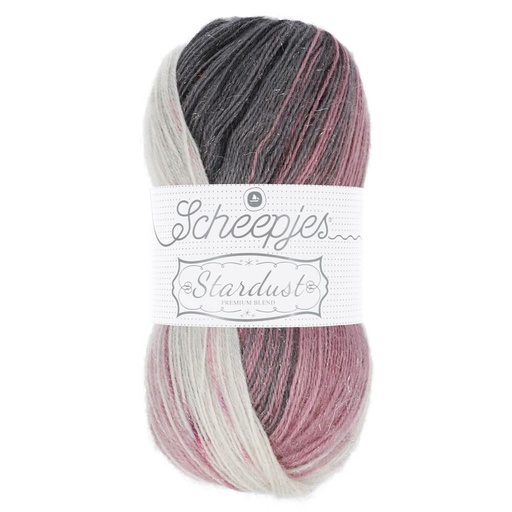 [STAR500#660] Scheepjes Stardust (11% mohair, 11% wol, 75% acryl, 3% metallic polyester) Roze/Grijs, N° 660