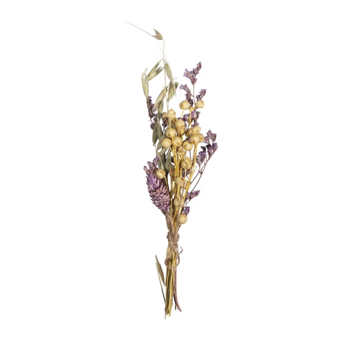 [R85491#308] Bouquet de fleurs séchées - 28/20 cm, Lila
