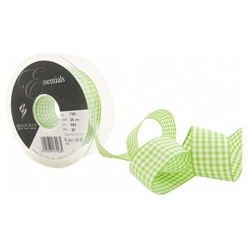 [B739125-664] Berisfords Lint 25mm, Vichy - Meadow