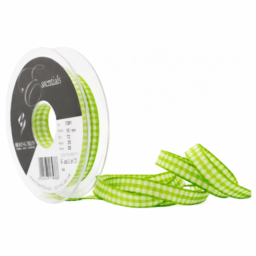 [B739110#664] Ruban Berisfords 10mm, Vichy - Meadow