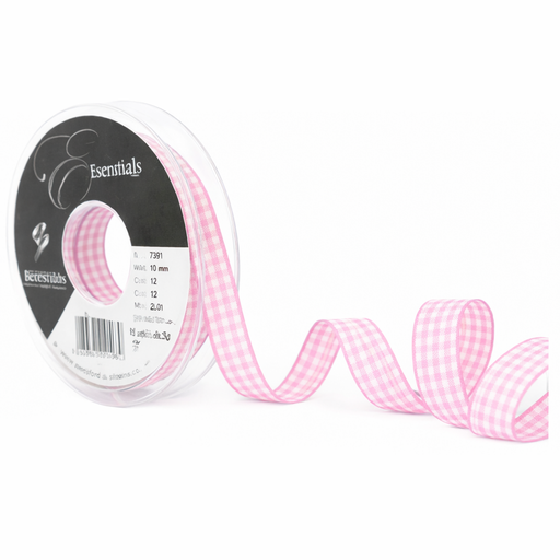 [B739115#72] Berisfords Lint 15mm, Vichy - Roze