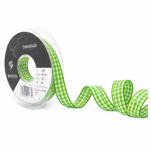 [B739115#664] Ruban Berisfords 15mm, Vichy - Meadow