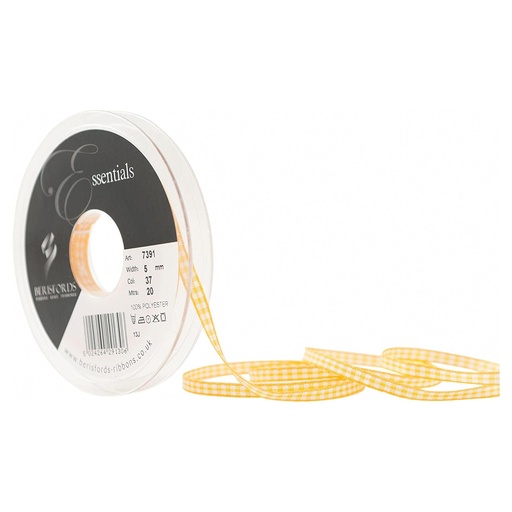 [B739105#37] Ruban Berisfords 5mm, Vichy - Ananas