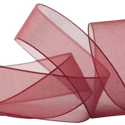 [426807#049] Berisfords Super Sheer organzalint, 7mm breed, rol 25m, paars