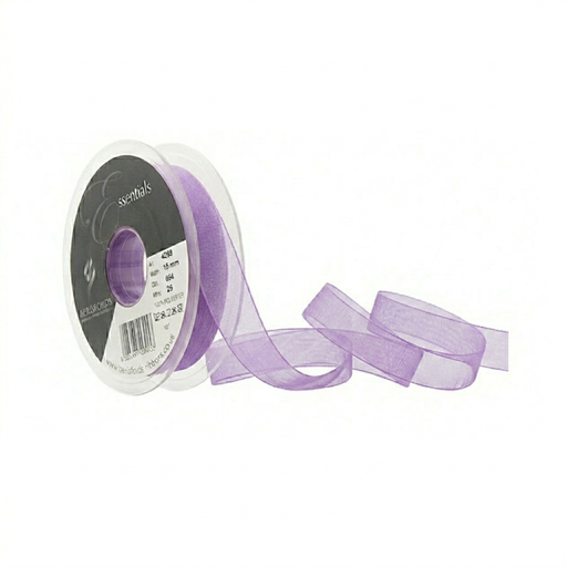 [426815#019] Berisfords Super Sheer Organzalint, 15 mm - 25 m, Paars