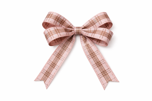[BB943725-02] Berisfords Lint 25mm 20M, Raspberry Tartan, Roze