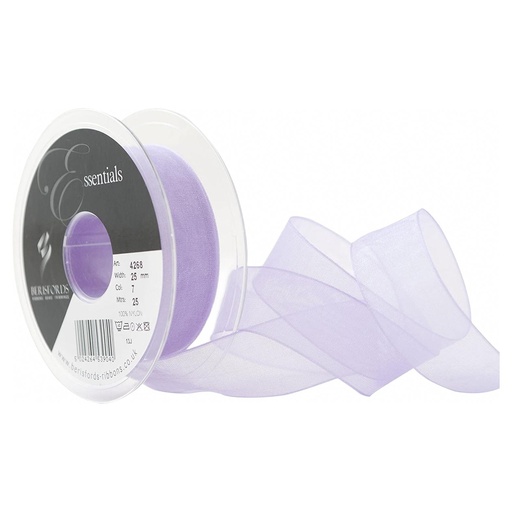 [426825#007] Berisfords Super Sheer Organzalint, 25 mm - 25 m, Lavendel