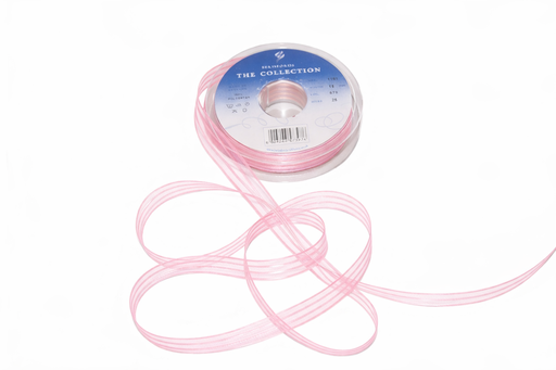 [B116115#400] Berisfords Lint 15mm 25M, Satin and Sheer Striped