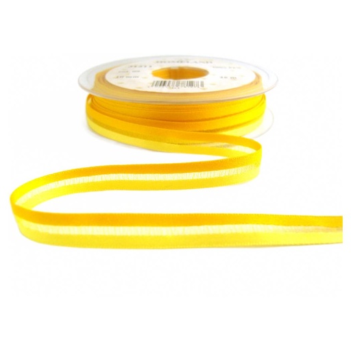 [121110#009] Ruban Berisfords 10mm 25M, Fresh - geel/lichtgeel