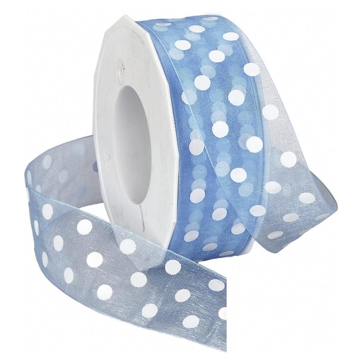 [B4343523#12] Berisfords Lint 23mm, Sheer Dots, Royal