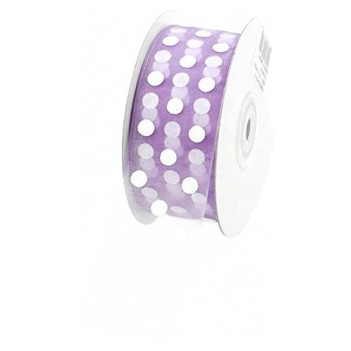 [B4343523#19] Berisfords Lint 23mm, Sheer Dots, Lila