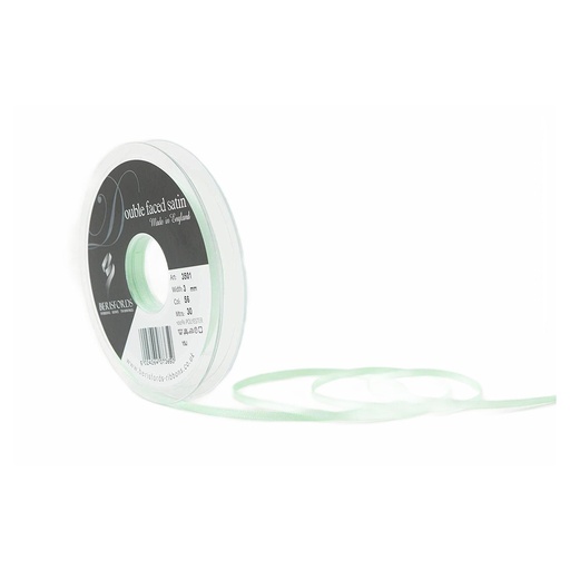 [350103#056] Ruban Berisfords satin double face, 3mm, rouleau 30m, menthe