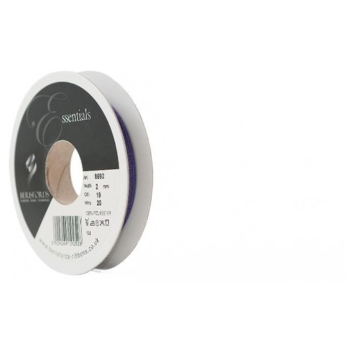 [869202#019] Satijnkoord Berisfords 2mm breed, rol 20m, paars