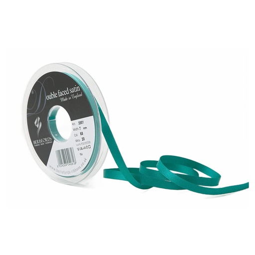 [350107#068] Ruban Berisfords satin double face, 7mm, rouleau 20m, jade