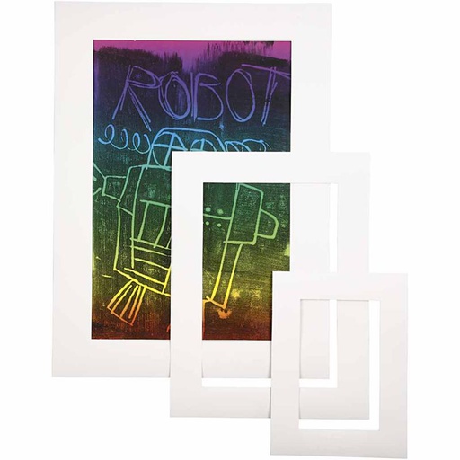 [CR23601] Passe-partout, A3,A4,A5, ép. 0,4 mm, 270 gr, blanc, 75 pièce/ 1 Pq.