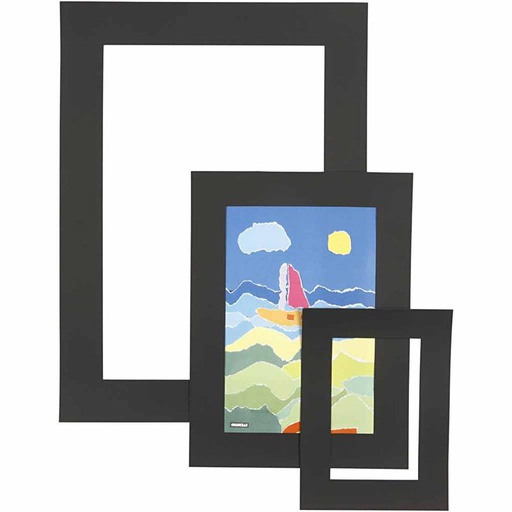 [CR23602] Passe-partout, ép. 0,4 mm, 270 gr, noir, 75 pièce/ 1 Pq.