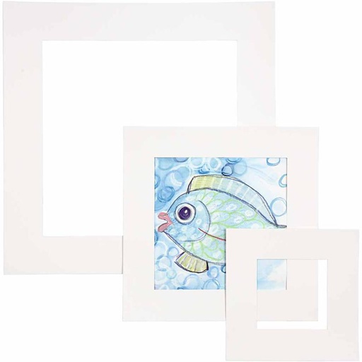 [CR23611] Passepartout lijsten, dikte 0,4 mm, 270 gr, 75 stuks, wit