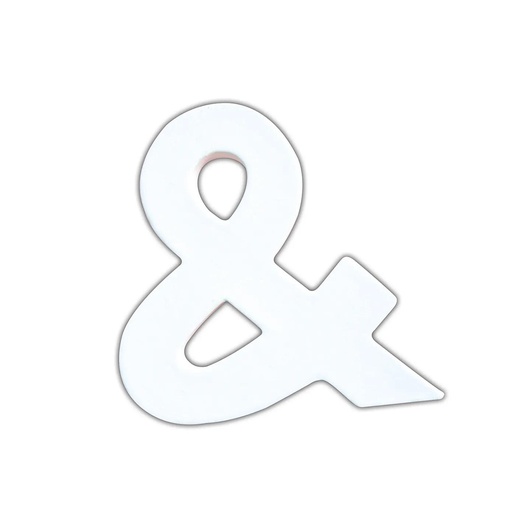 [DE-ABC#317] Décopatch Alfabet klein Leesteken 12cm &. - Wit