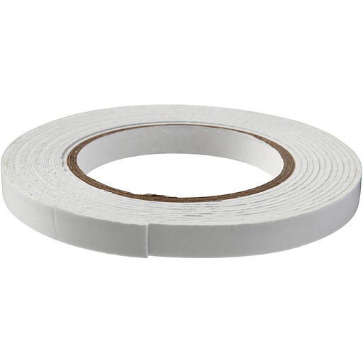 [CR24648] 3D Foam Tape, B: 12 mm, dikte 2 mm, 5 m/ 1 rol
