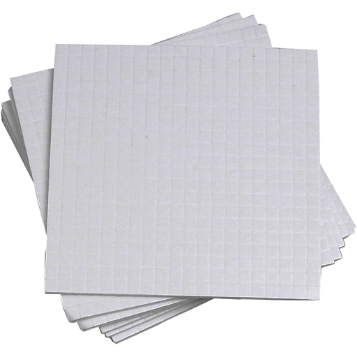 [CR24697] 3D foam pads, afm 5x5 mm, dikte 1 mm, 10x400 stuk/ 1 doos