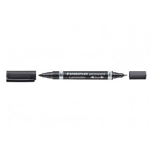[S3489] Staedtler Lumocolor permanent duo (F/M) noir, 10pieces, boîte 10 pièces