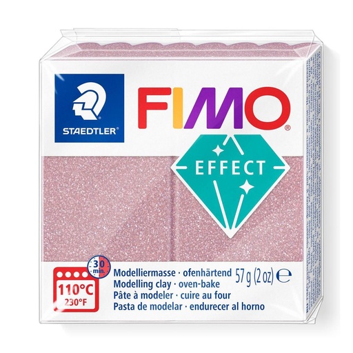 [S8010E#212] Fimo effect glitter 57 g or rosé
