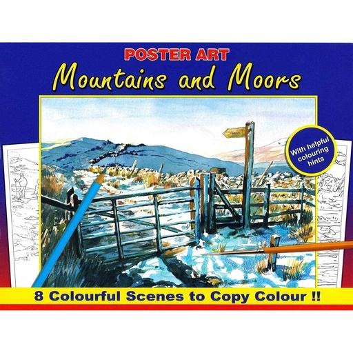 [WF1020#12] Album à colorier 30X23cm,8 tirages colorés, Mountains and Moors
