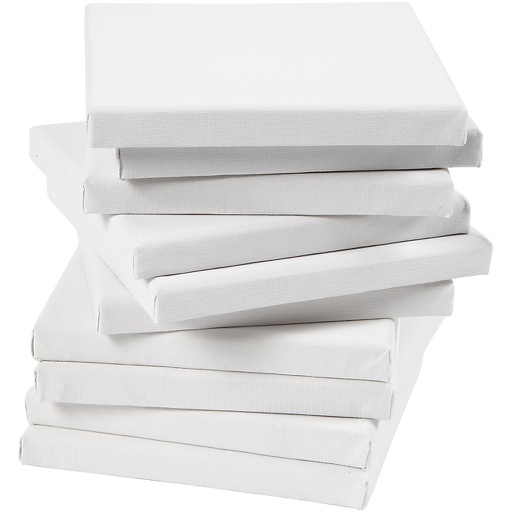 [CR25745] Gespannen canvas, wit, diepte 1,6 cm, afm 20x20 cm, 280 gr, 80 stuk/ 1 doos