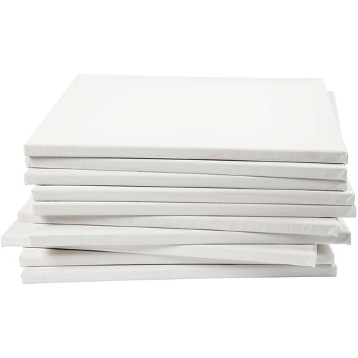 [CR25749] Châssis entoilés, prof. 1,6 cm, dim. 40x40 cm, 280 gr, blanc, 40 pièce/ 1 Pq.