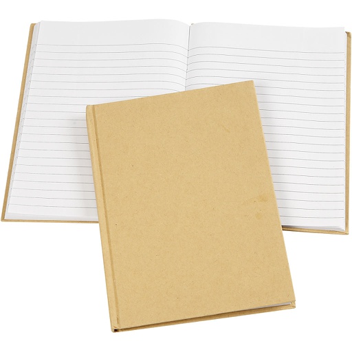[CR264560] Notitieboekje bruin craft - A5 (gelijnde pagina's)