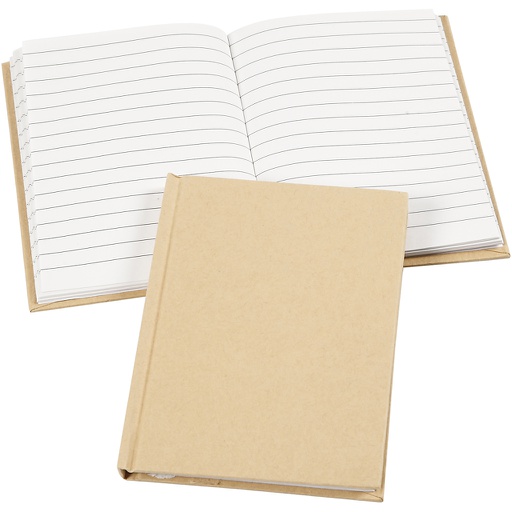 [CR264570] Notitieboek, A6, vel 105x148 mm, 60 gr, bruin, 1 stuk