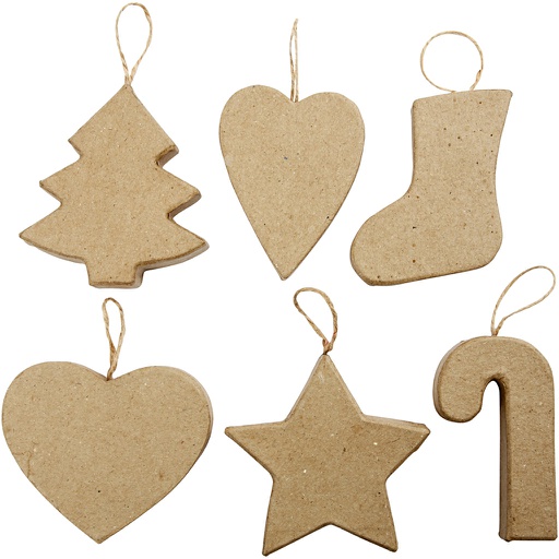 [CR267013] Kersthangers, H: 7+8 cm, 6 stuk/ 1 doos
