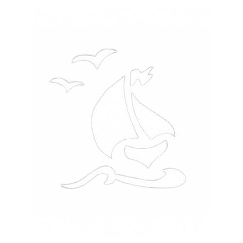 [SJ11#412] Pochoir miniature 8x8cm - Bateau