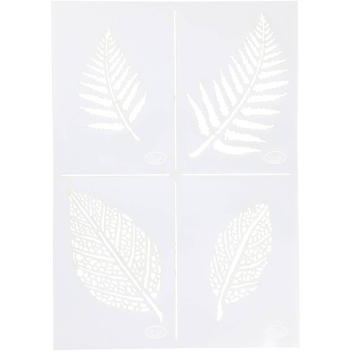 [CR26974] Pochoir, Feuilles, A4, 210x297 mm, 1 pièce