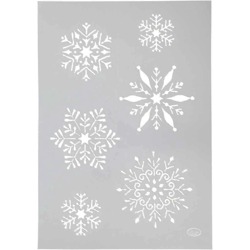 [CR26977] Flexibel sjabloon sneeuwvlok - 21x30 cm