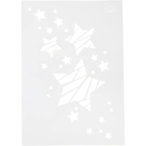 [CR26979] Pochoir, étoiles, A4, 210x297 mm, 1 pièce