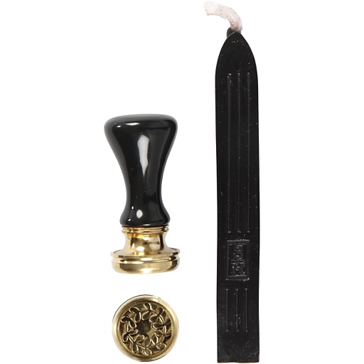 [CR270284] Zegelstempel zwart, d: 17 mm