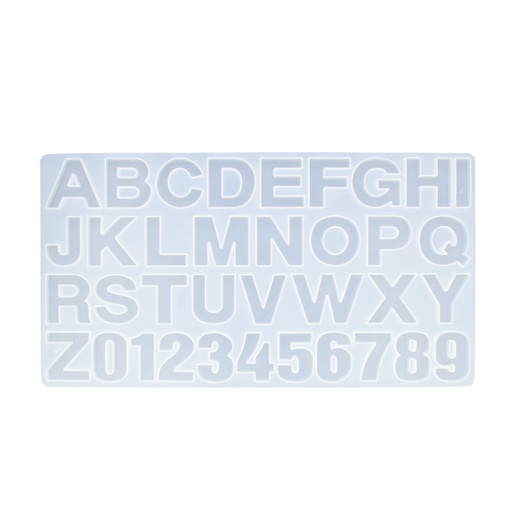 [UC106#0167] Siliconen mal, ABC & cijfers 36cm x 19,4cm