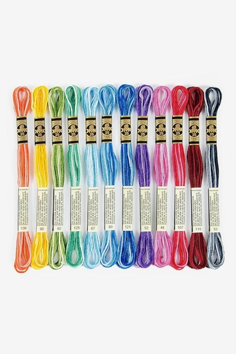 [DMC036MOM] DMC Fil coton pour bandes d'amitié - 36 échec. assortiment de couleurs Ombrées