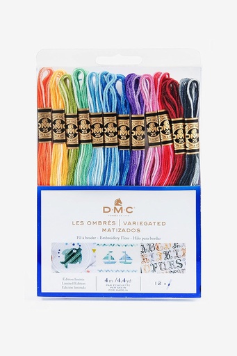 [DMC036MOM] DMC Fil coton pour bandes d'amitié - 36 échec. assortiment de couleurs Ombrées